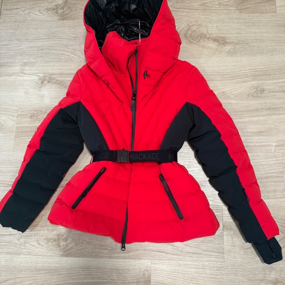 Mackage Elita Down Ski Jacket — Red - Picture 3 of 7